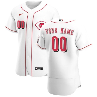 Cincinnati Reds Custom Men's Nike White Home 2020 Authentic Player MLB Jersey